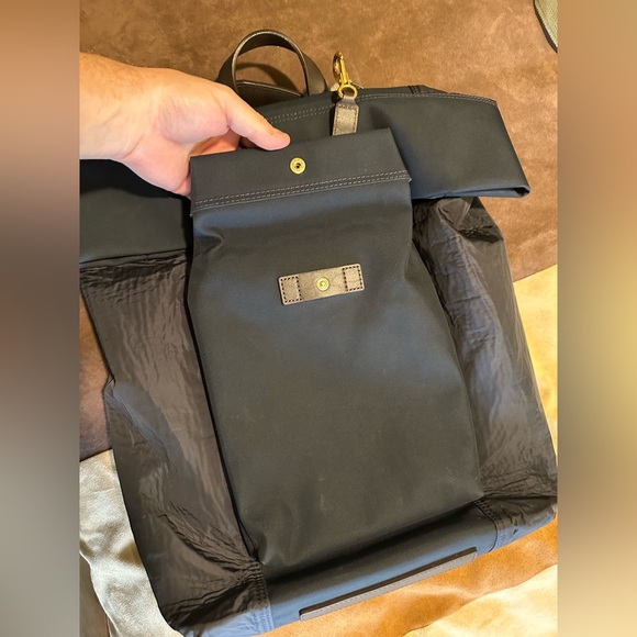 Mismo M/S Escape Backpack in Navy Blue and brown leather brand new - Picture 3 of 6